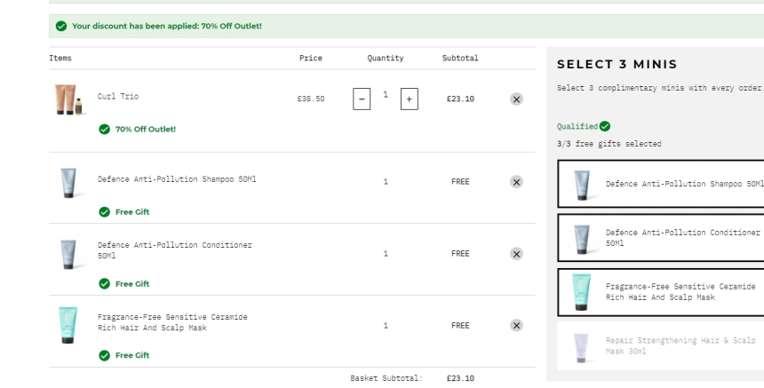 Grow Gorgeous UK：奧萊區洗護熱銷 卷發專用洗發水£4