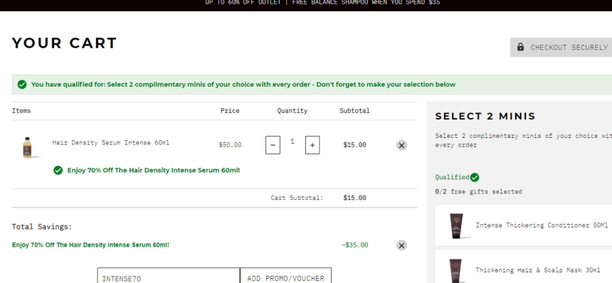 难得好价！Grow Gorgeous  加强版生发精华60ml 赠自选2中样