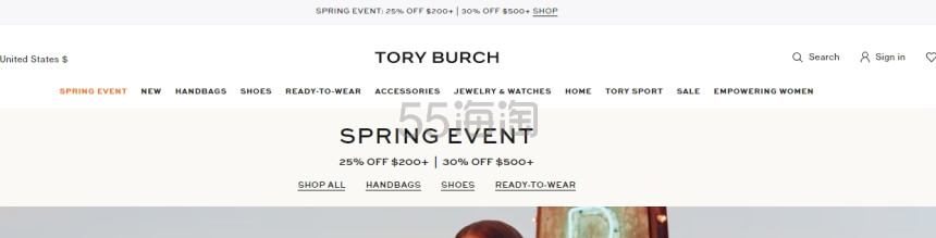 Tory burch US：春季大促！指定包袋、鞋履、配饰等