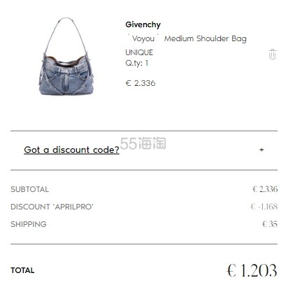 超难买！GIVENCHY 纪梵希 Voyou 中号牛仔包