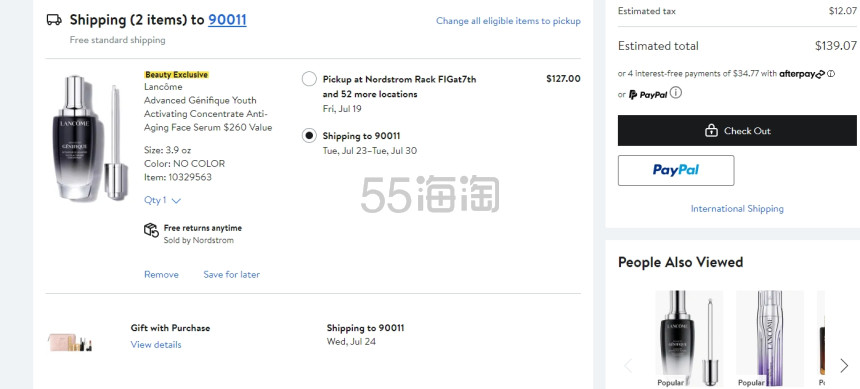 Nordstrom：周年庆兰蔻美妆香氛热卖 变相4.6折起