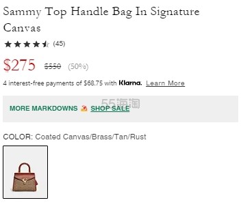 COACH 蔻驰 Sammy 老花手提包