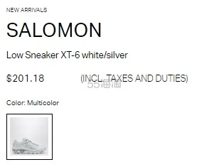 定价优势！Salomon 萨洛蒙 XT-6 运动鞋 白拼银
