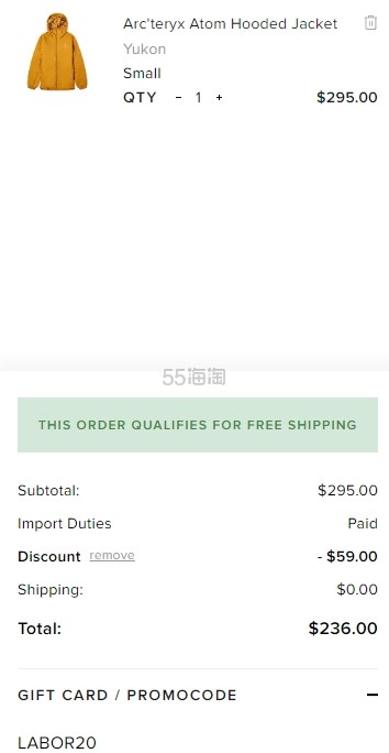 End Clothing US：劳工节大促！Arc'teryx 始祖鸟也参加