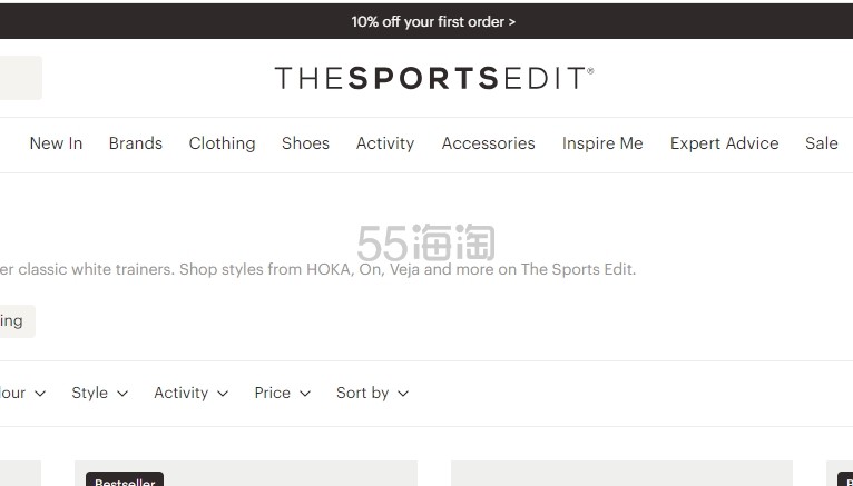 The Sports Edit：初秋促销！运动小白鞋专场 新人享9折