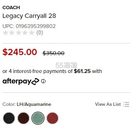 COACH 蔻驰 Legacy 28 手提包 绿色