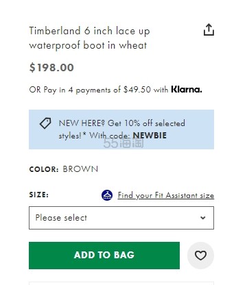 Timberland 添柏岚 6 inch 防水大黄靴