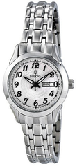 宝路华Bulova White Dial Stainless Steel Ladies Watch 96N100不锈钢气质女表 原价$199，现在仅需$49.99