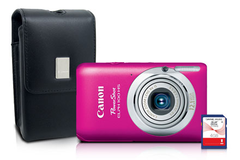 Canon PowerShot ELPH 100 HS  粉色数码相机套装  仅需$77.97