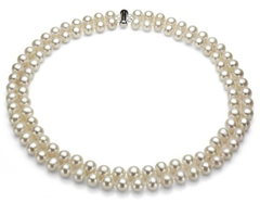 La Regis Pearl & Gemstones 双排纯银淡水珍珠项链 特价$129.99 