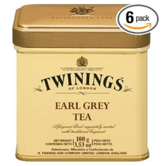 Twinings 川宁 Earl Grey Tea Loose Tea 英国皇家伯爵茶100g*6罐  仅需$20.99