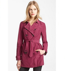 Burberry Brit 女款时尚双排扣束腰风衣外套 特价$465.65