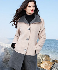 Ellen Tracy 时尚女士羊毛大衣，原价$460，特价只需$215.99