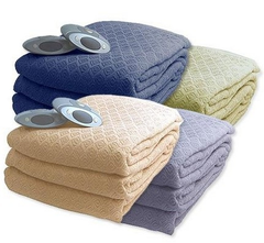 Biddeford Diamond We*e菱形斜纹电热盖毯，原价$140，特价只需$69.95，免美国运费！