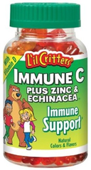 L'il Critters Gummy Immune C Plus Zinc & Echinacea, Dietary Supplement for Kids, 60-Count Bottles 天然紫锥菊+锌*C小熊糖,60粒,现4瓶仅售$15.12！