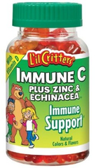 L'il Critters Gummy Immune C Plus Zinc & Echinacea, Dietary Supplement for Kids, 60-Count Bottles 天然紫锥菊+锌*C小熊糖,60粒,现4瓶仅售$15.12！