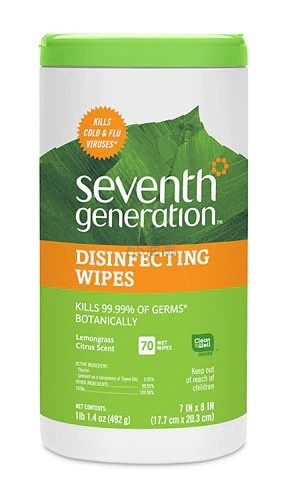 Seventh Generation  柠檬草消毒纸巾 70抽