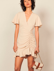 Maje Short ruffled dress 褶边连衣短裙