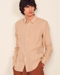 Maje Seamless hemp shirt 棉麻衬衫