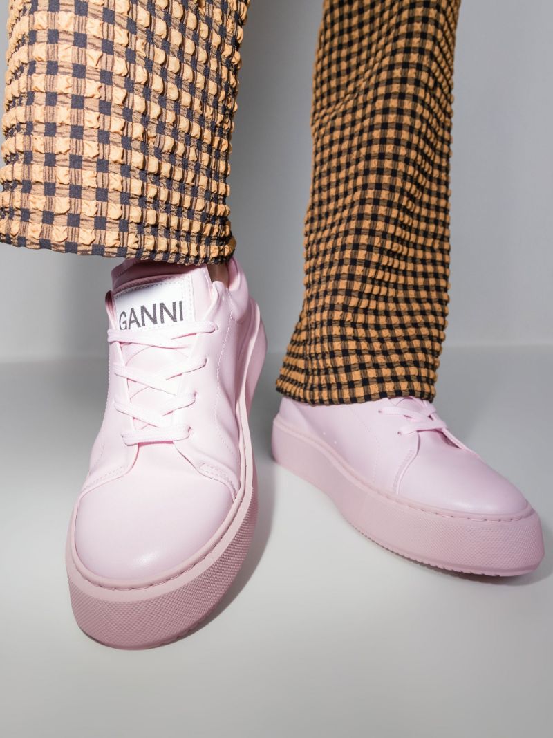 ganni 粉色运动鞋