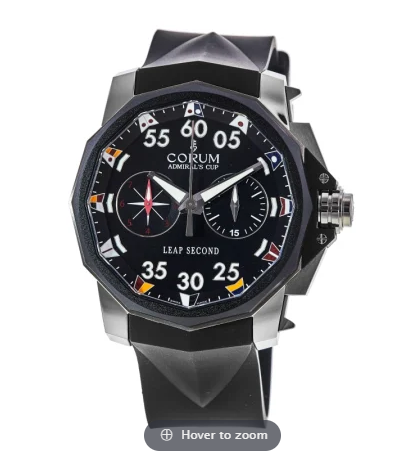 海军上将限量版黑色表盘橡胶表带男士手表