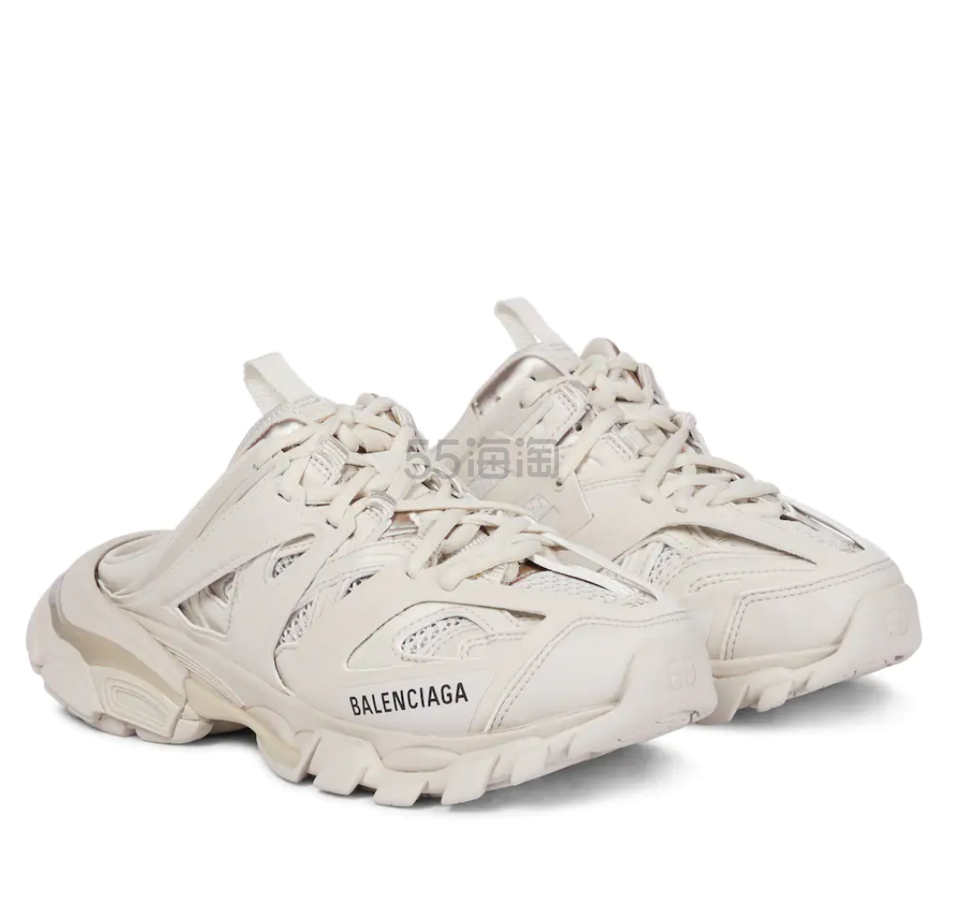 Mytheresa:BUG 5折！ Balenciaga  Track白色拖鞋
