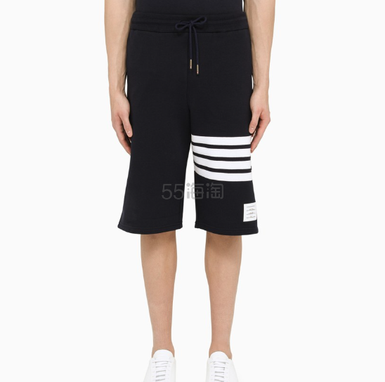 Thedoublef:Thom Browne 海军蓝四道杠短裤