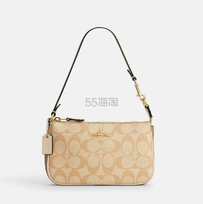 蹲补货！Coach 蔻驰 Nolita 19 老花奶茶色麻将包