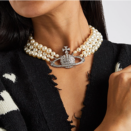 Harvey Nichols UK:VIVIENNE WESTWOOD 三层珍珠土星项链