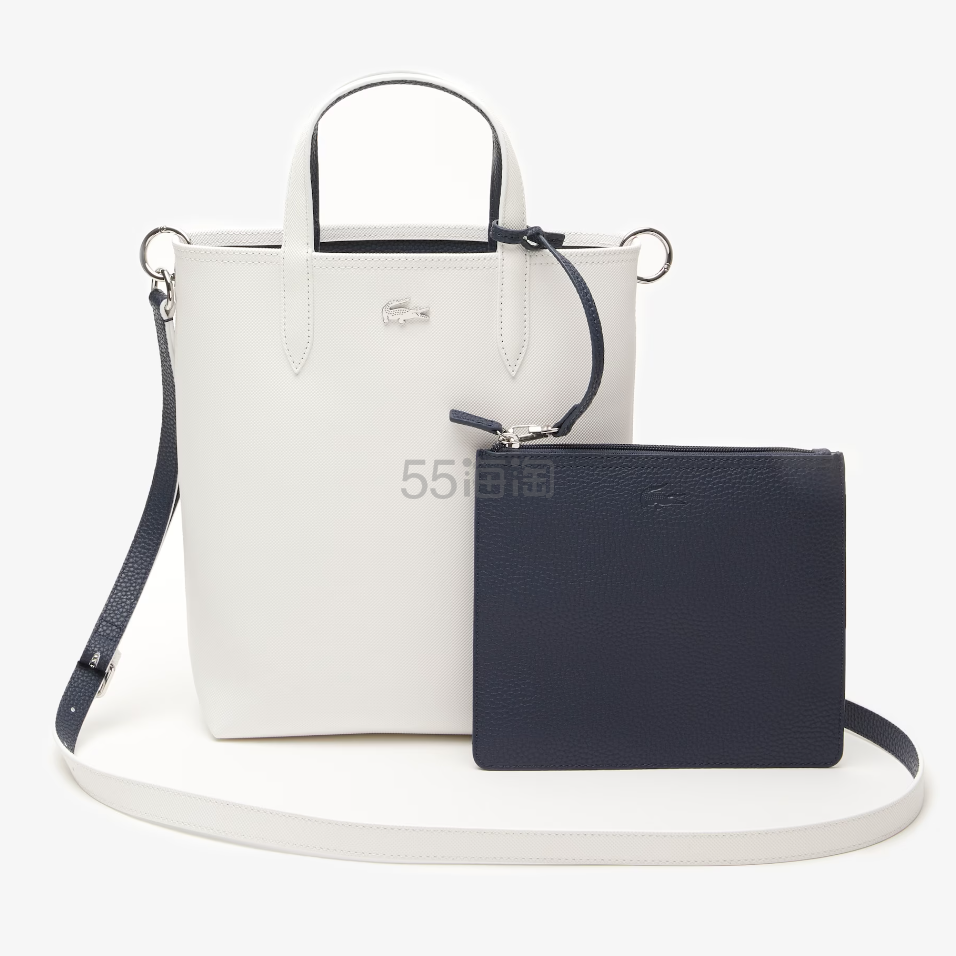 Lacoste:​Lacoste 鳄鱼白色小号托特包