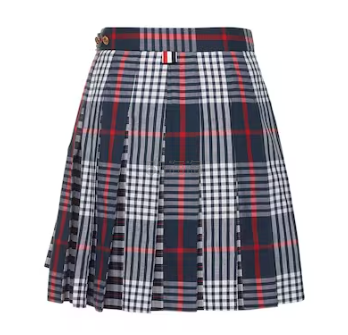 LUISAVIAROMA:Thom Browne 格纹棉质马德拉斯布迷你短裙