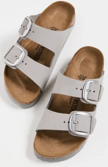 Birkenstock Arizona 灰色大号搭扣凉鞋- DealAM.com [Expired]