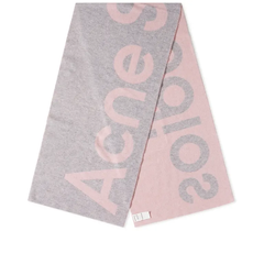 Acne Studios 灰粉色围巾 带LOGO