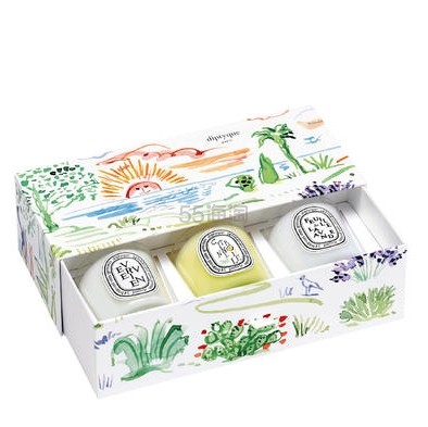 LUDWIG BECK:【限定夏日之光】Diptyque 蒂普提克 #ILIO 限量版香氛蜡烛礼盒套装 3*70g