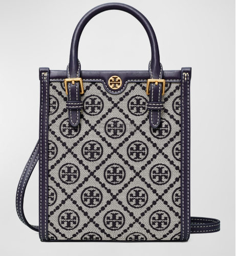 满送$500礼卡！Tory Burch Mini T Monogram 手提托特包