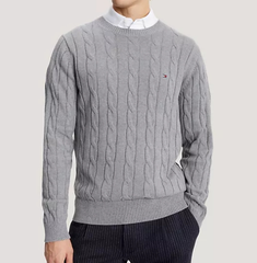 TOMMY HILFIGER FLAG LOGO 绞花毛衣