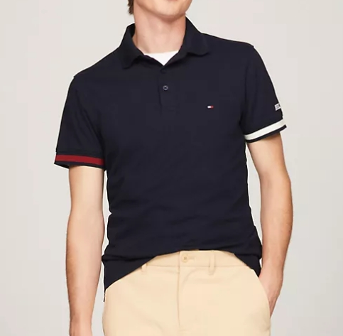 TOMMY HILFIGER FLAG CUFF POLO 短袖