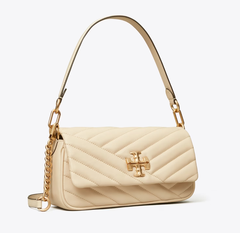 Tory burch KIRA CHEVRON FLAP 小号腋下法棍包 奶白色