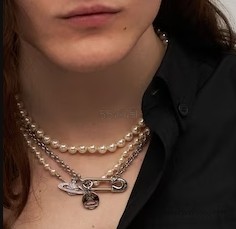 LUISAVIAROMA:Vivienne Westwood 西太后 Stuart 男士人造珍珠项链