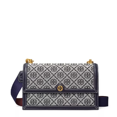 返$100礼卡！Tory Burch 汤丽柏琦 T Monogram 老花风琴包