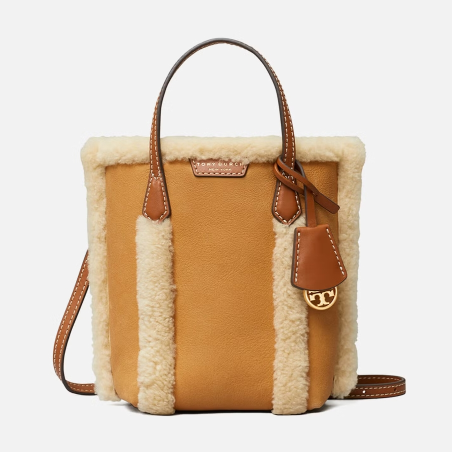 Tory Burch Perry Shearling  N/S 迷你剪羊毛托特包 