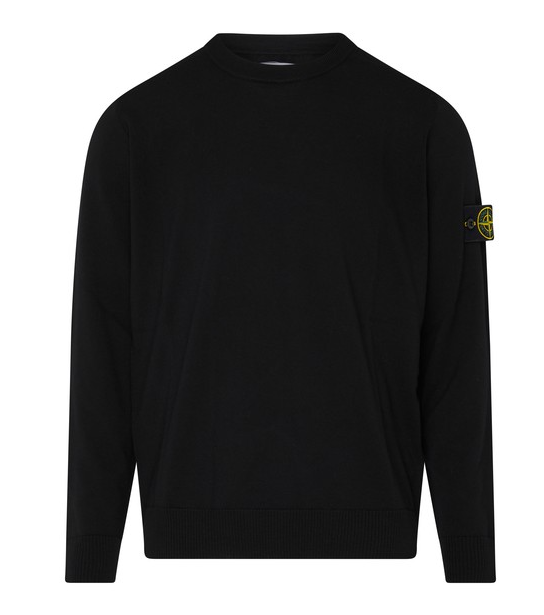 STONE ISLAND 贴片标识圆领针织衫