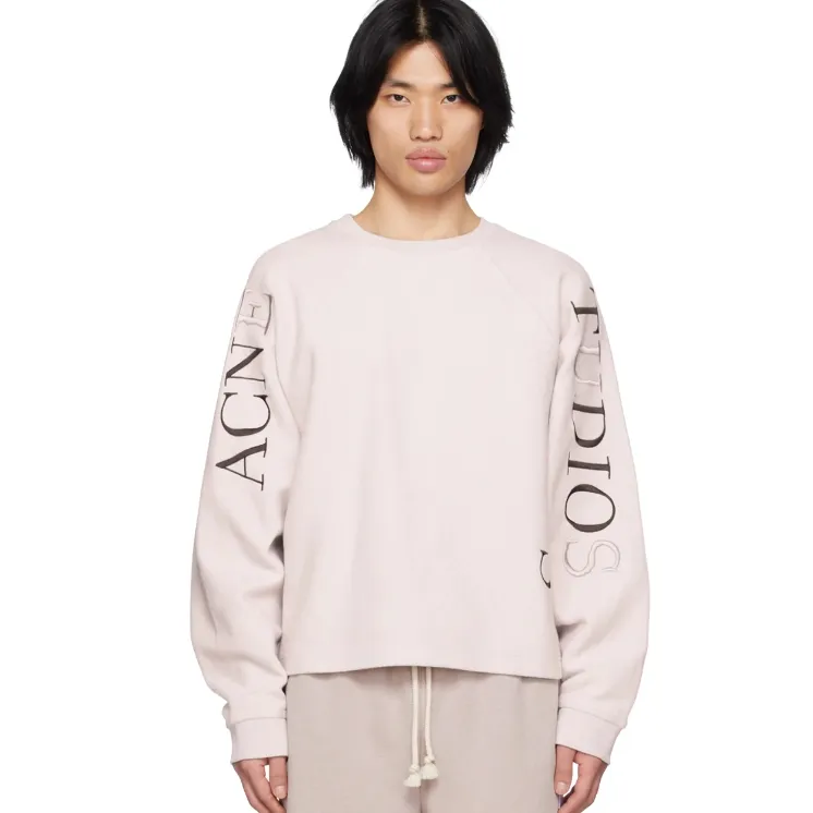 ACNE STUDIOS 紫色刺绣套头衫