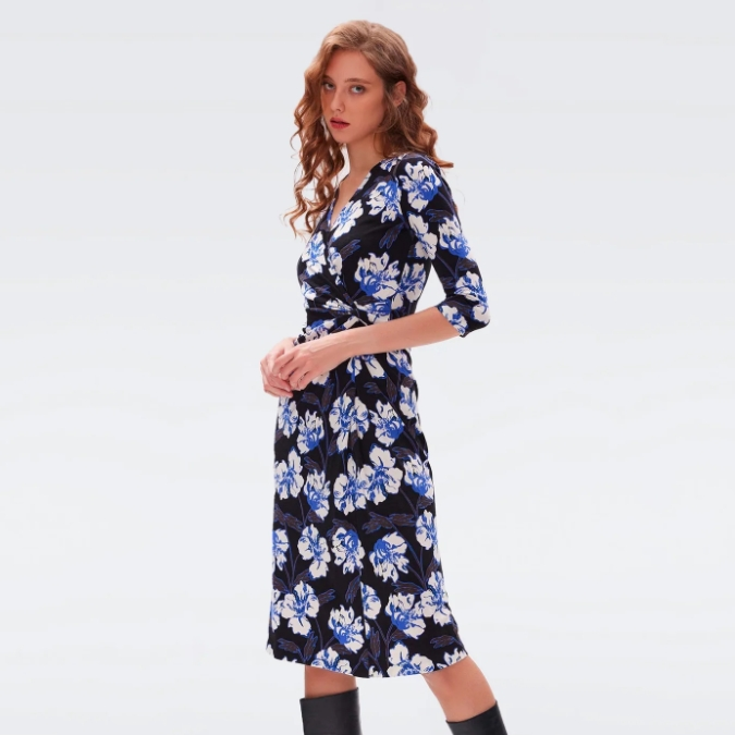 DVF Borris 花朵印花修身连衣裙
