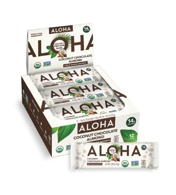 Aloha 蛋白棒椰子巧克力杏仁 12条