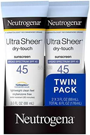 【含税直邮】Neutrogena 露得清超透明抗干性防晒乳液88ml X2支