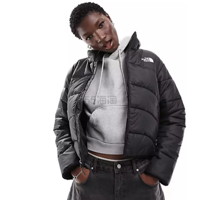 THE NORTH FACE 北面 NSE 2000 黑色短款羽绒服