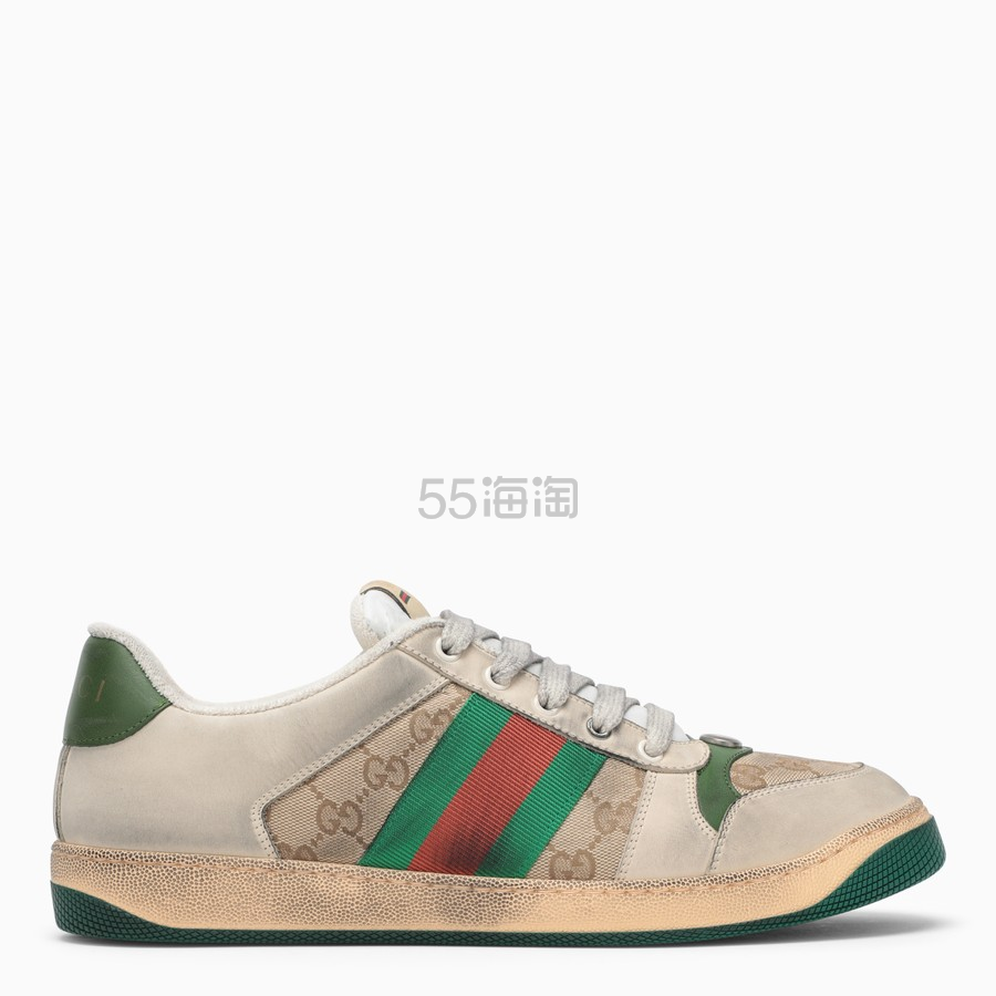 Thedoublef:GUCCI 绿白 Screener 脏脏鞋