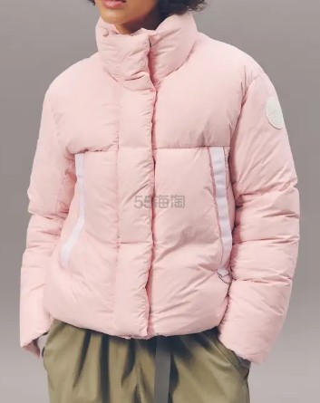 Canada Goose Junction Cropped 粉色羽绒服