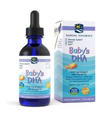 Nordic Naturals 婴儿 DHA 含维生素 D3 液体鱼油 2 fl oz